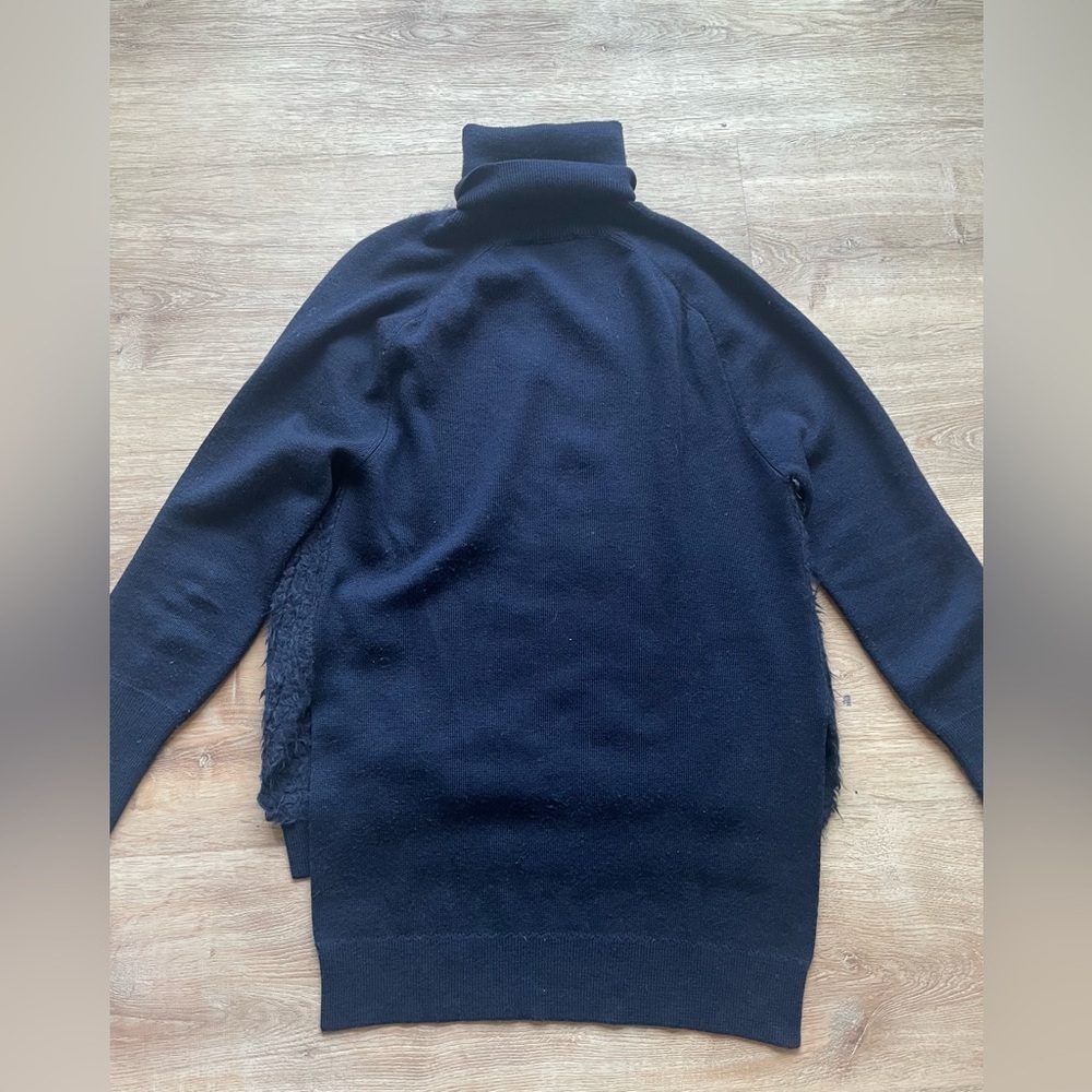 3.1 Phillip Lim Angora Wool Turtleneck Sweater Black Textured Front XS Knit - Picture 8 of 8